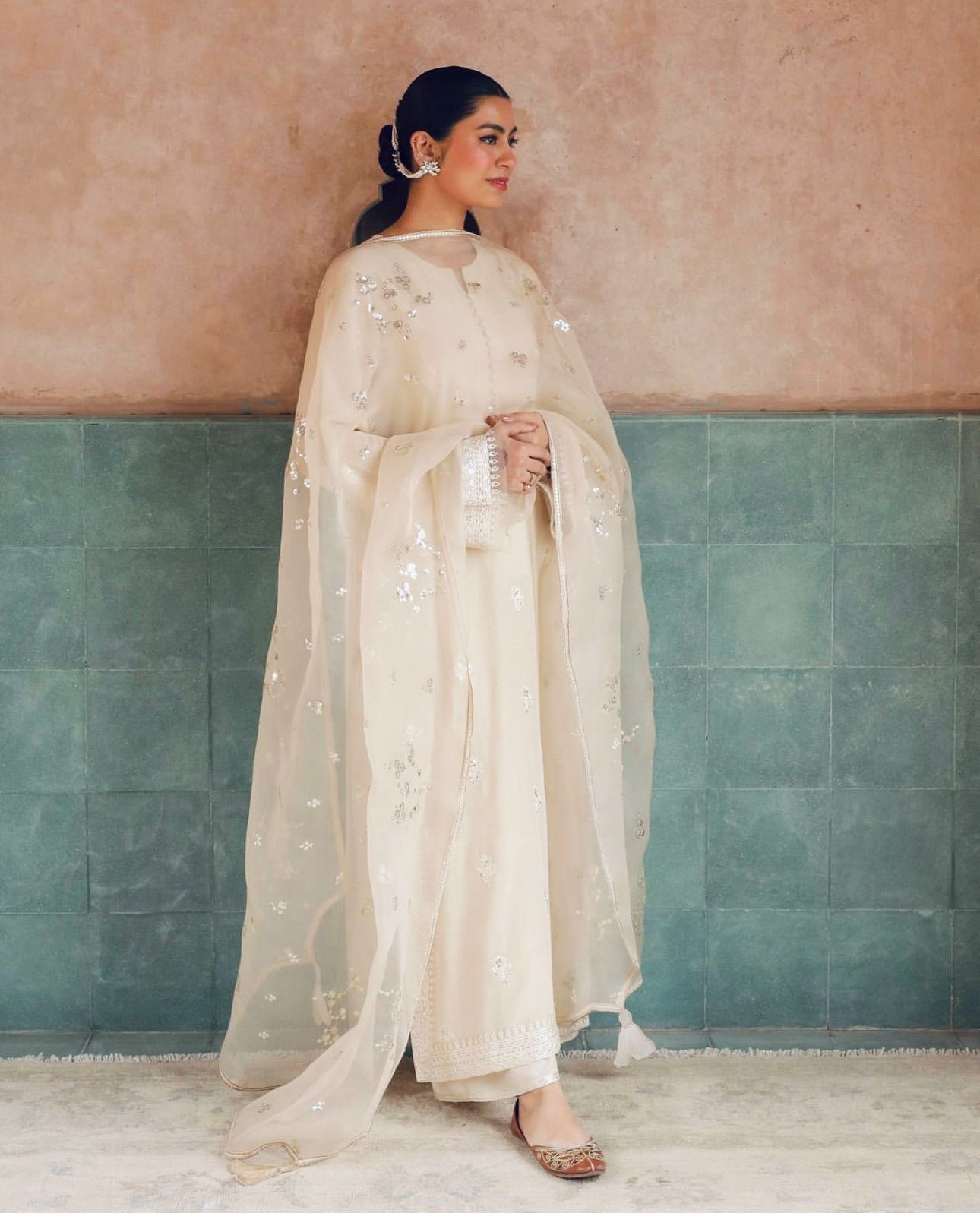 Noor-e-Eid / Ivory | Stitched- 3 Piece