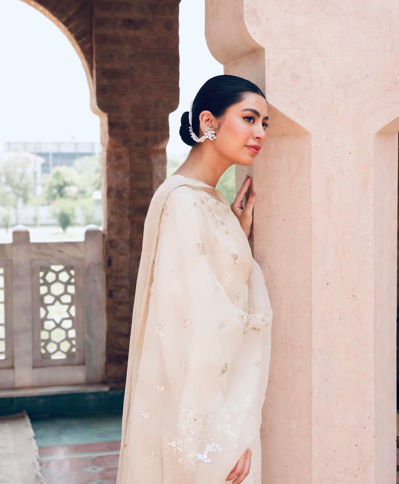 Noor-e-Eid / Ivory | Stitched- 3 Piece